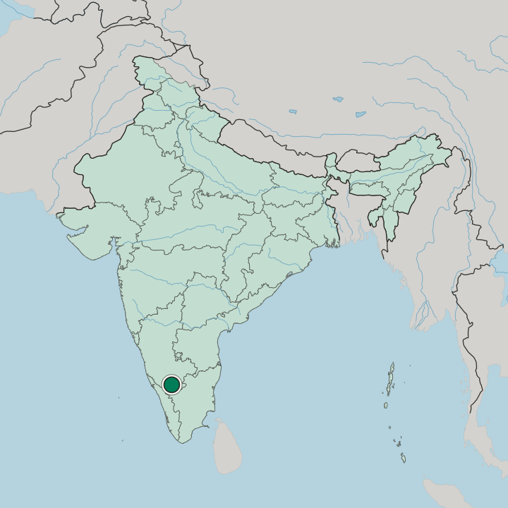 Map showing Nanjangūd — In India