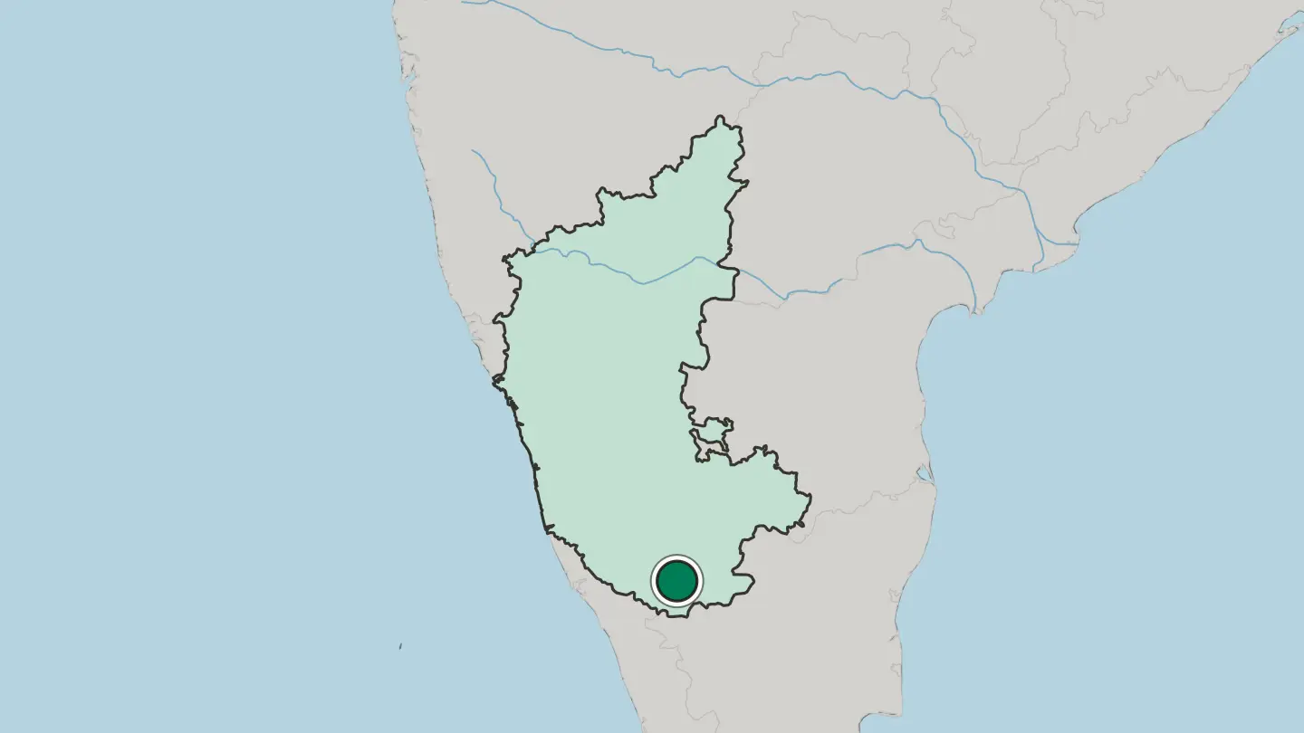 Map of Nanjangūd in India