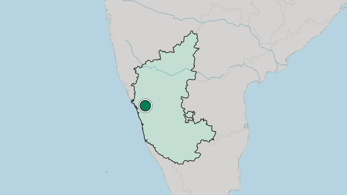 Map of Sirsi in India