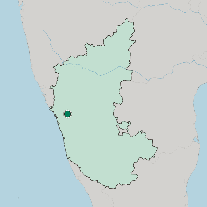 Map showing Sirsi — In State of Karnataka