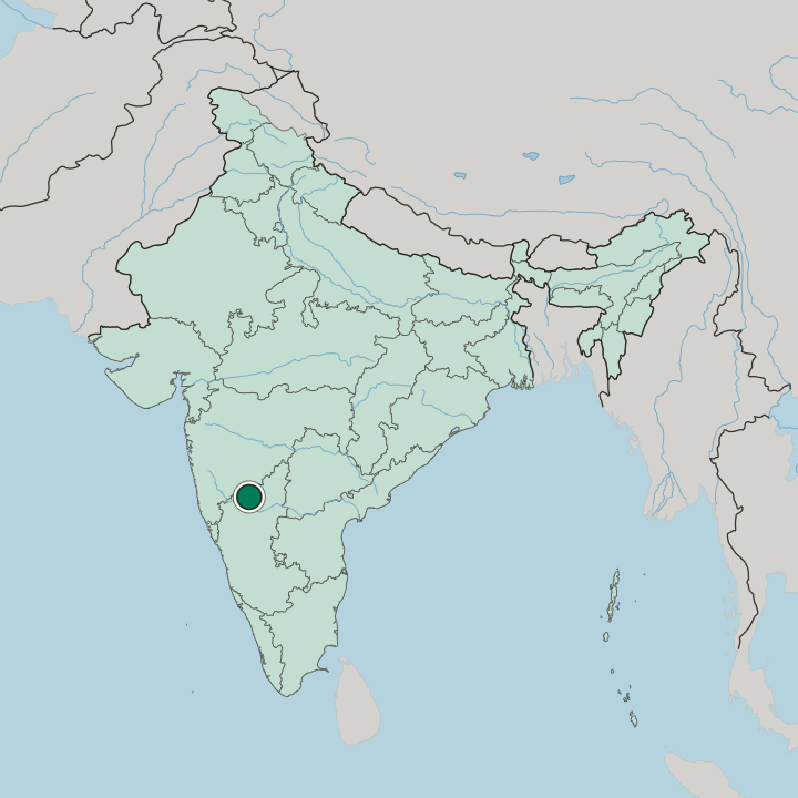 Map showing Vijayapura — In India