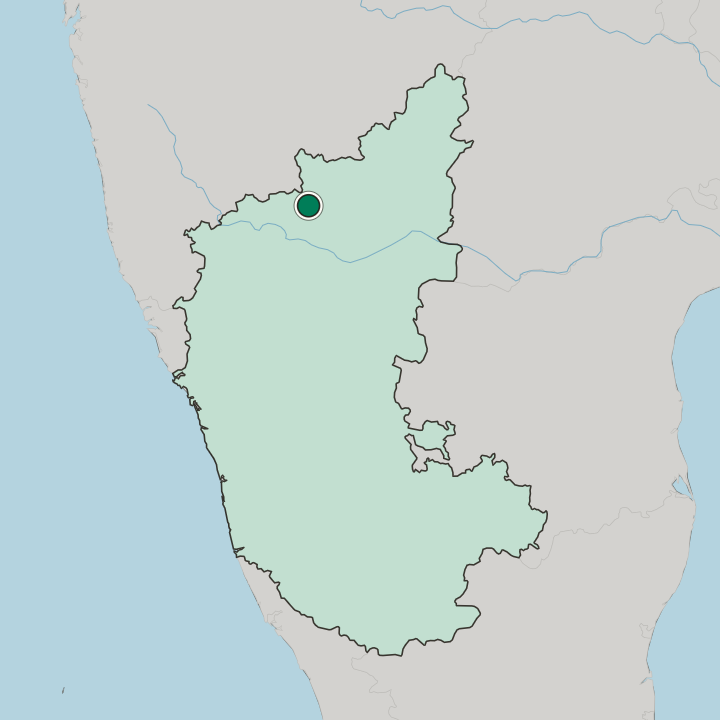 Map showing Vijayapura — In State of Karnataka