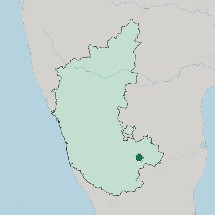 Map showing Yelahanka — In State of Karnataka