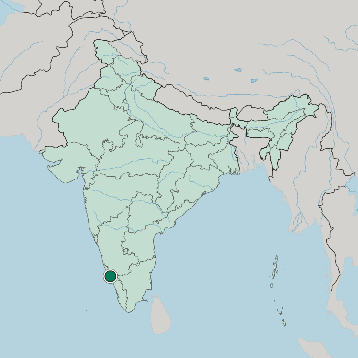 Map showing Badagara — In India