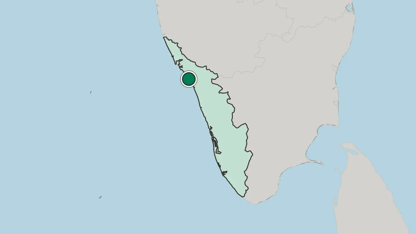 Map of Badagara in India
