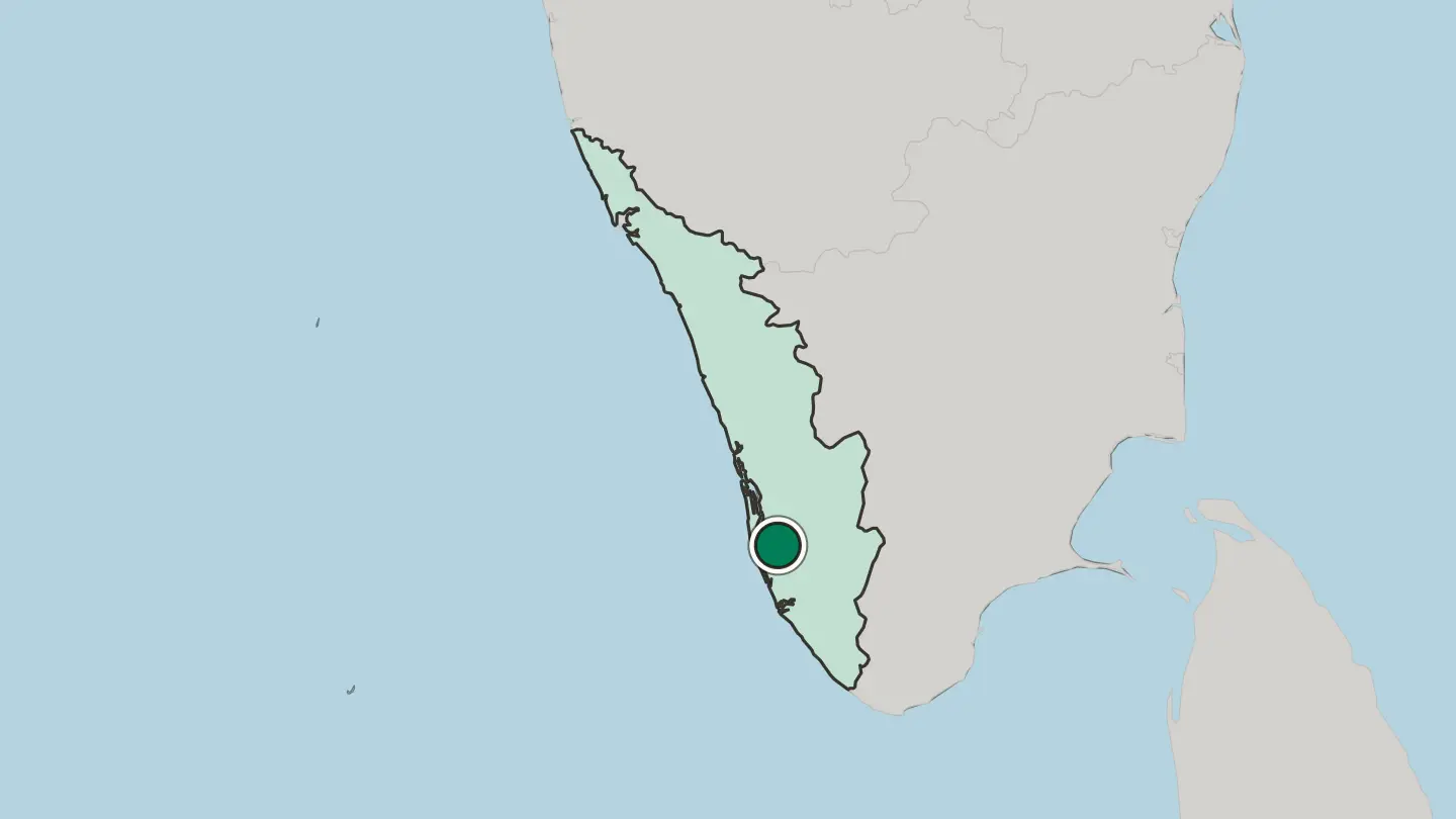 Map of Changanācheri in India