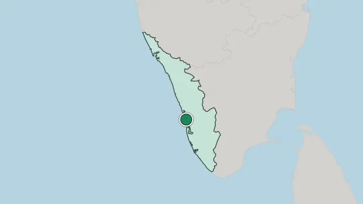 Map of Kochi in India