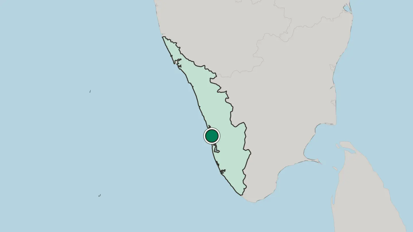 Map of Kochi in India