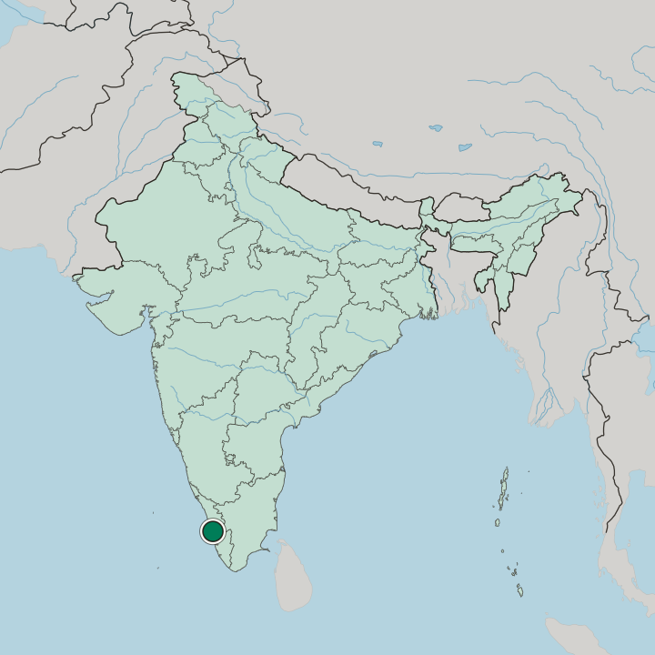 Map showing Kodungallūr — In India