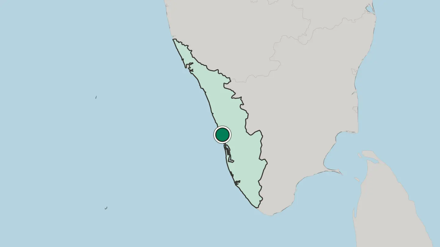 Map of Kodungallūr in India