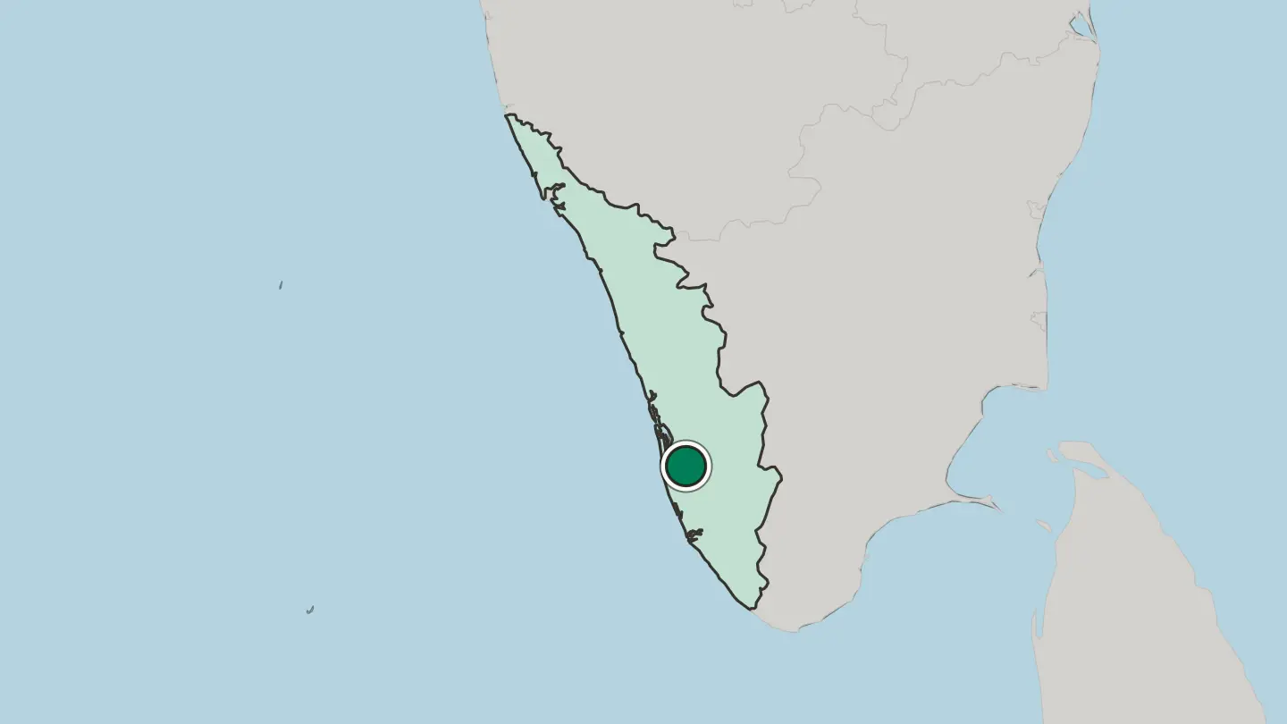 Map of Kottayam in India