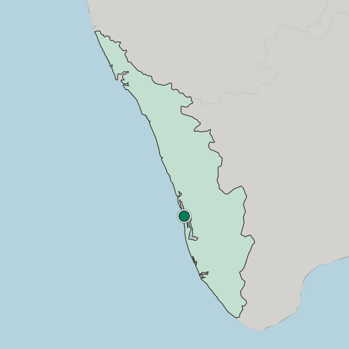 Map showing Kumbalangy — In State of Kerala