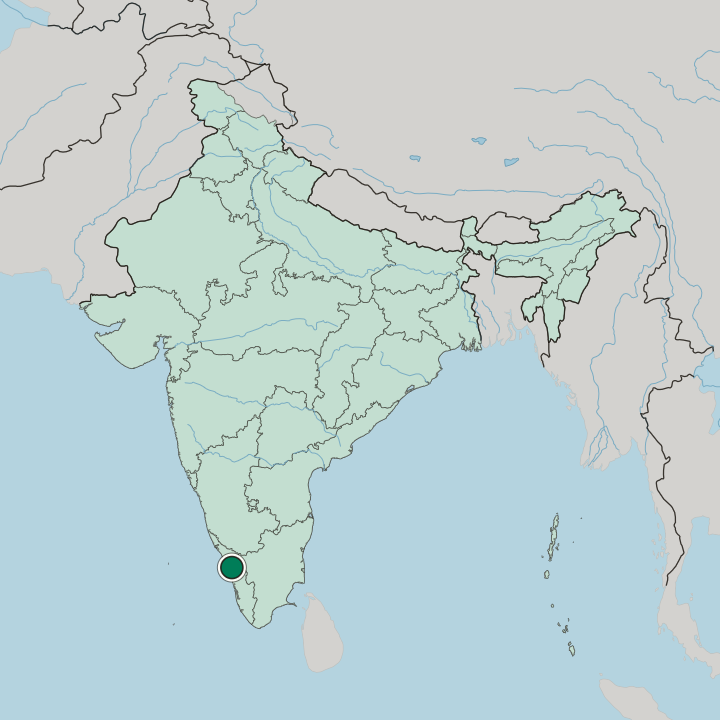 Map showing Malappuram — In India