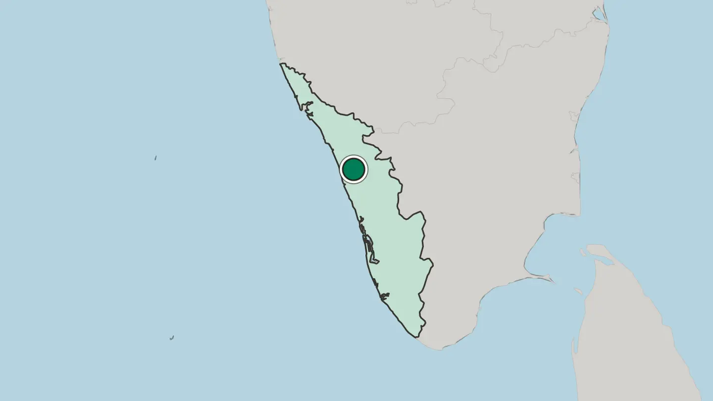 Map of Malappuram in India