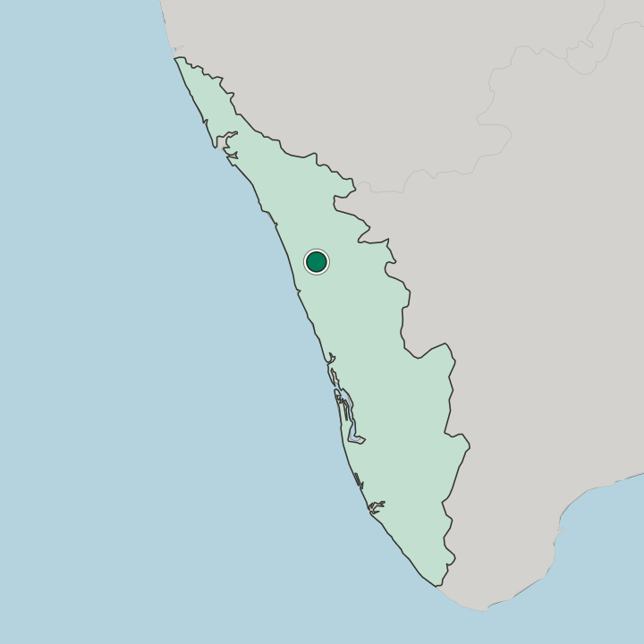 Map showing Malappuram — In State of Kerala