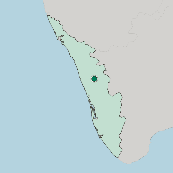 Map showing Ottapalam — In State of Kerala
