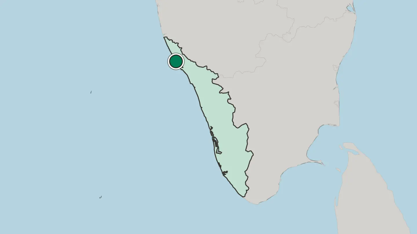 Map of Payyanur in India