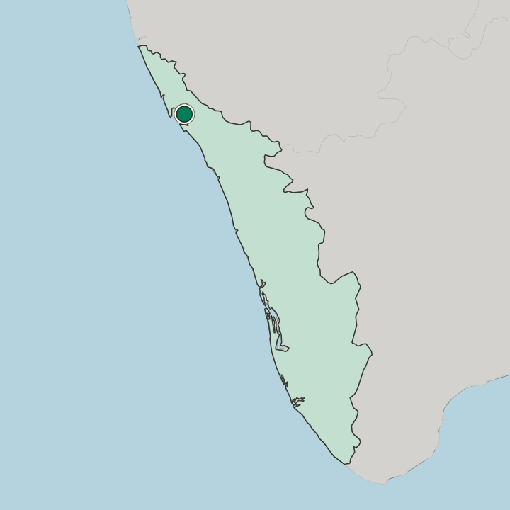 Map showing Taliparamba — In State of Kerala