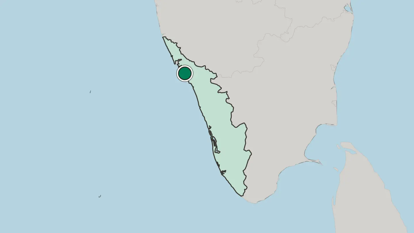 Map of Tellicherry in India