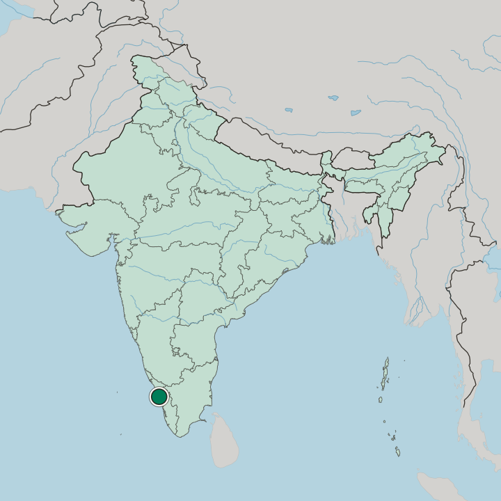 Map showing Tirur — In India