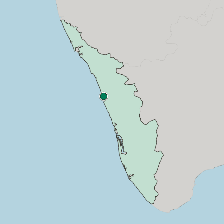 Map showing Tirur — In State of Kerala