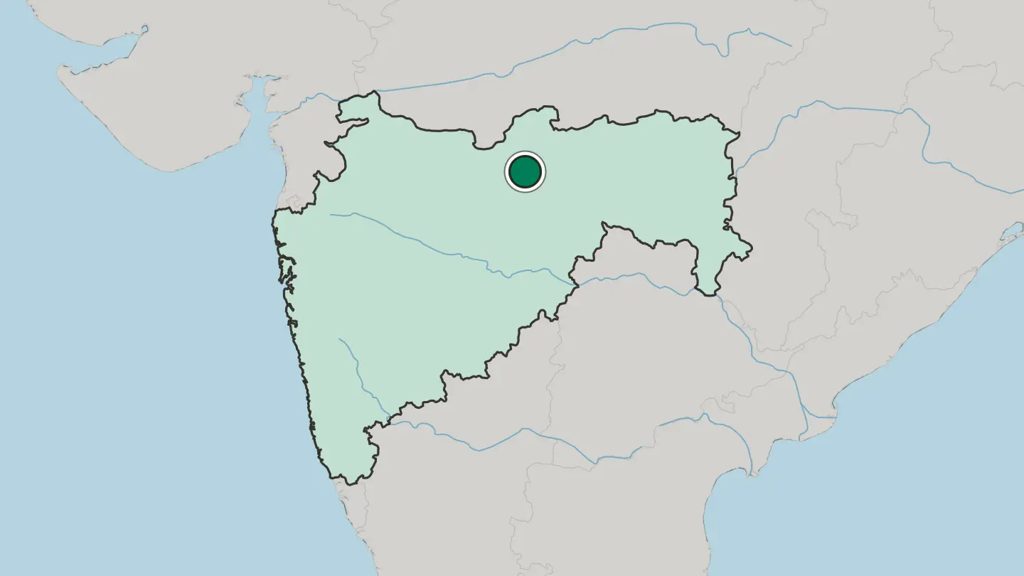 Map of Akola in India