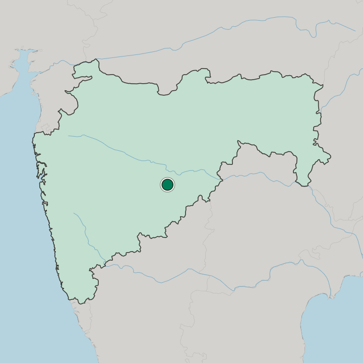 Map showing Ambājogāi — In State of Mahārāshtra