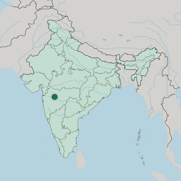 Map showing Aurangabad — In India