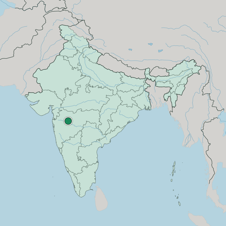 Map showing Aurangabad — In India