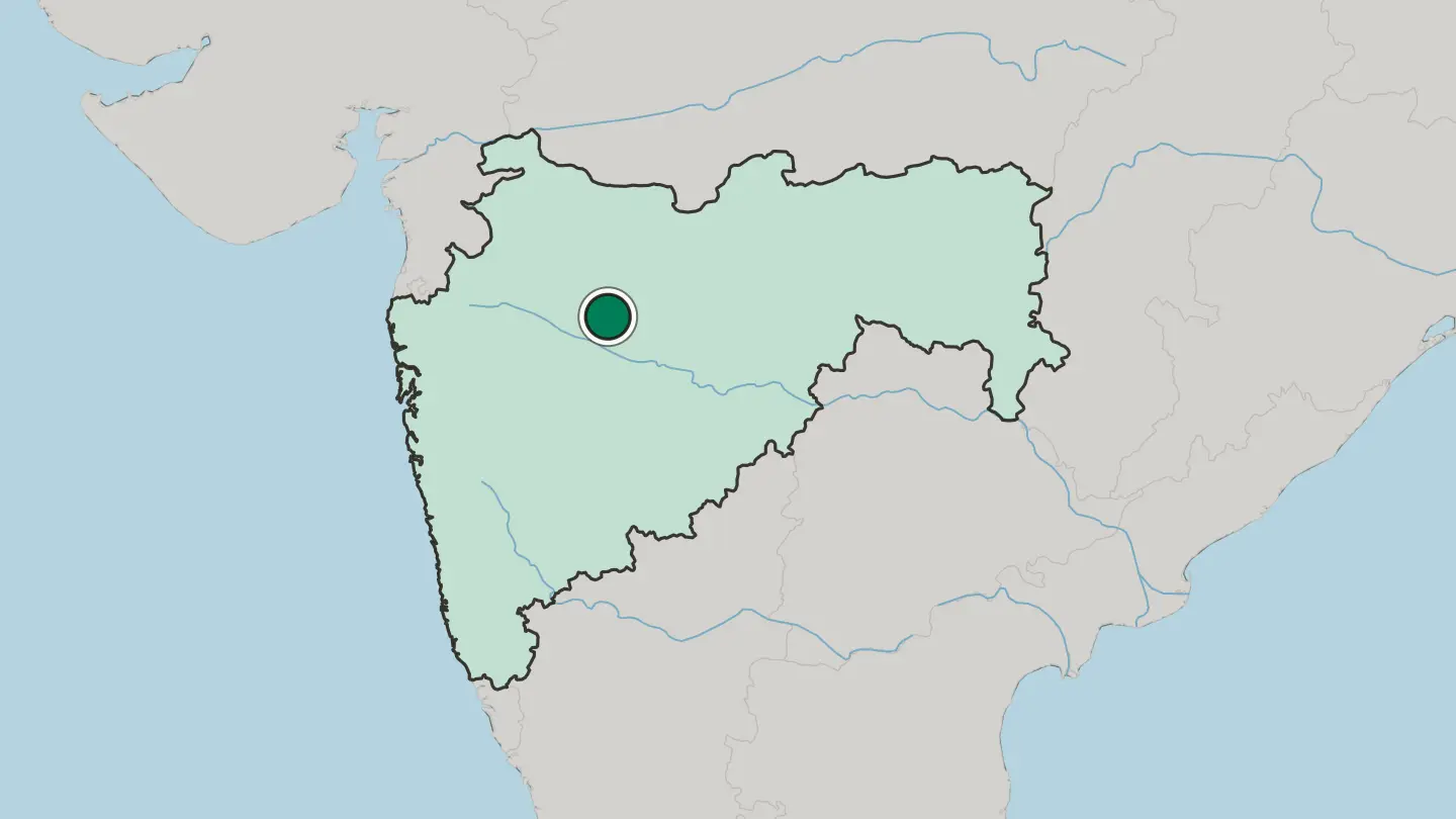 Map of Aurangabad in India