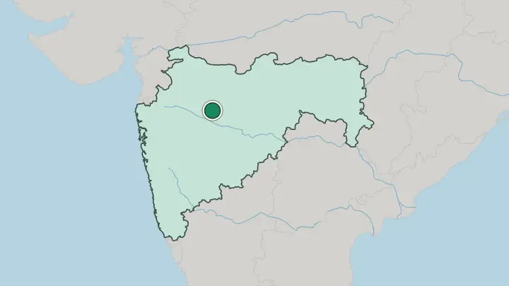 Map of Aurangabad in India