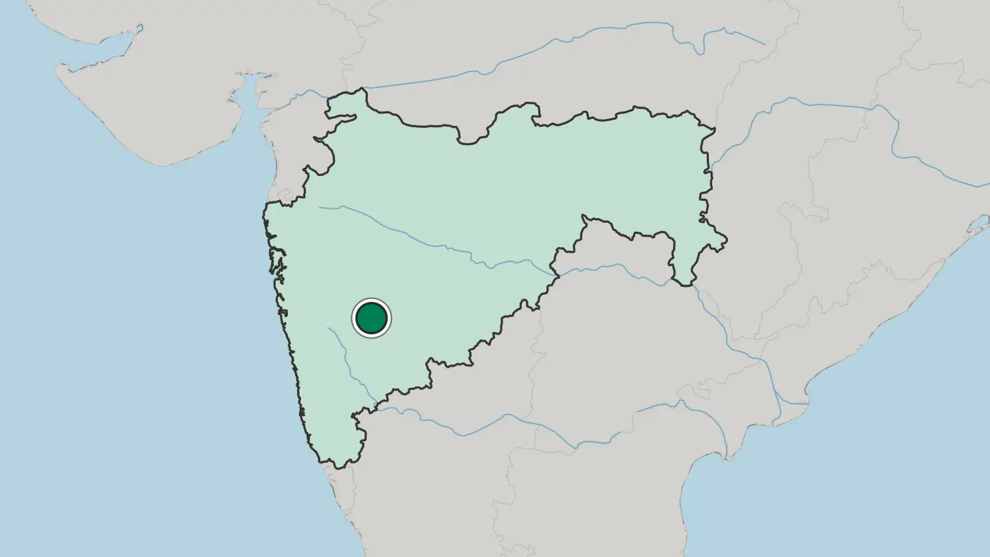 Map of Bārāmati in India