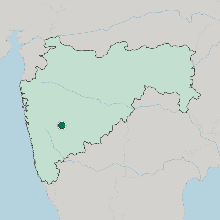 Map showing Bārāmati — In State of Mahārāshtra