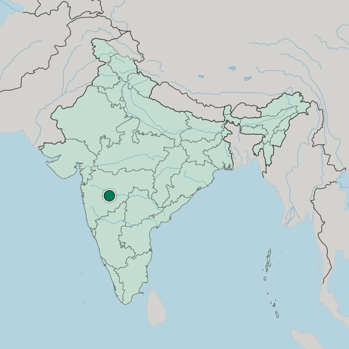 Map showing Beed — In India