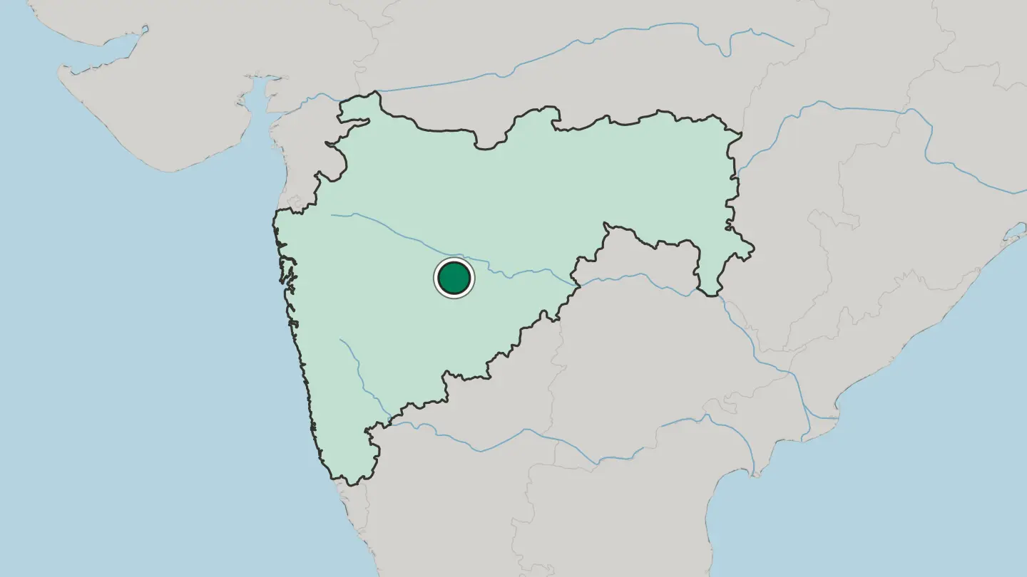 Map of Beed in India