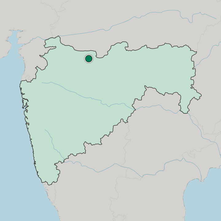 Map showing Bhusawal — In State of Mahārāshtra