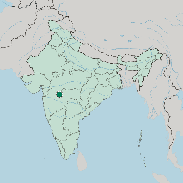 Map showing Buldāna — In India