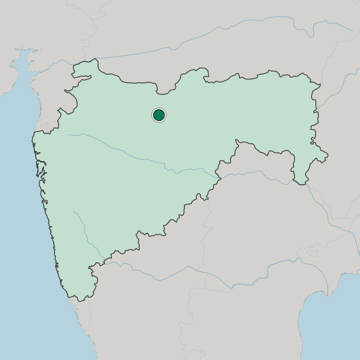 Map showing Buldāna — In State of Mahārāshtra