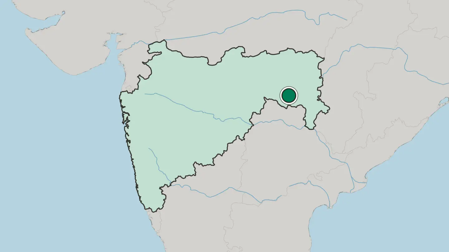 Map of Chānda in India