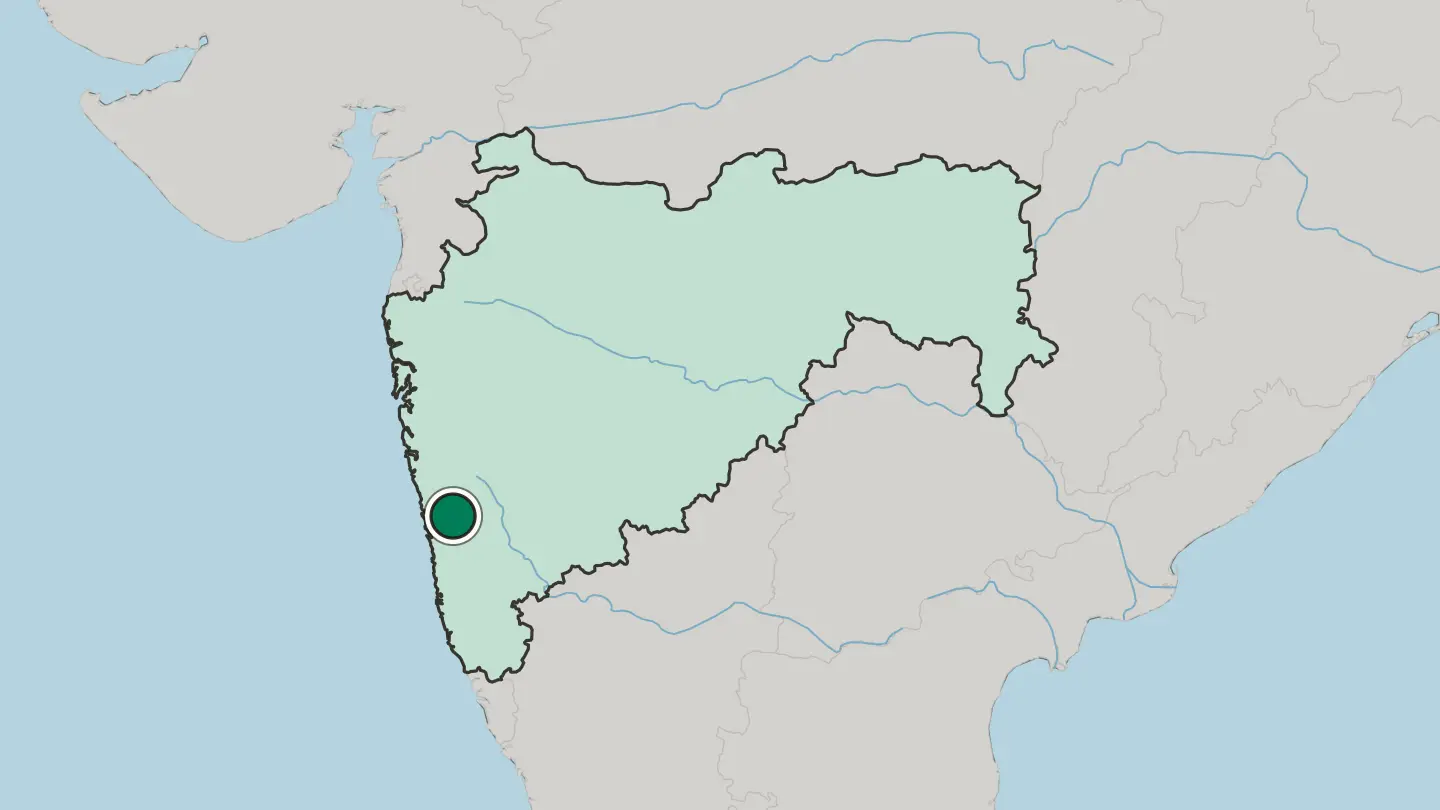 Map of Chiplūn in India
