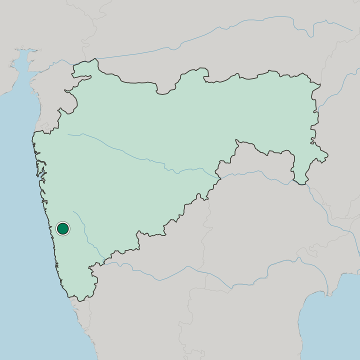 Map showing Chiplūn — In State of Mahārāshtra