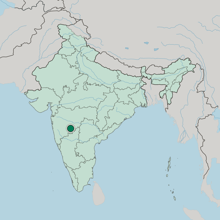 Map showing Dharashiv — In India