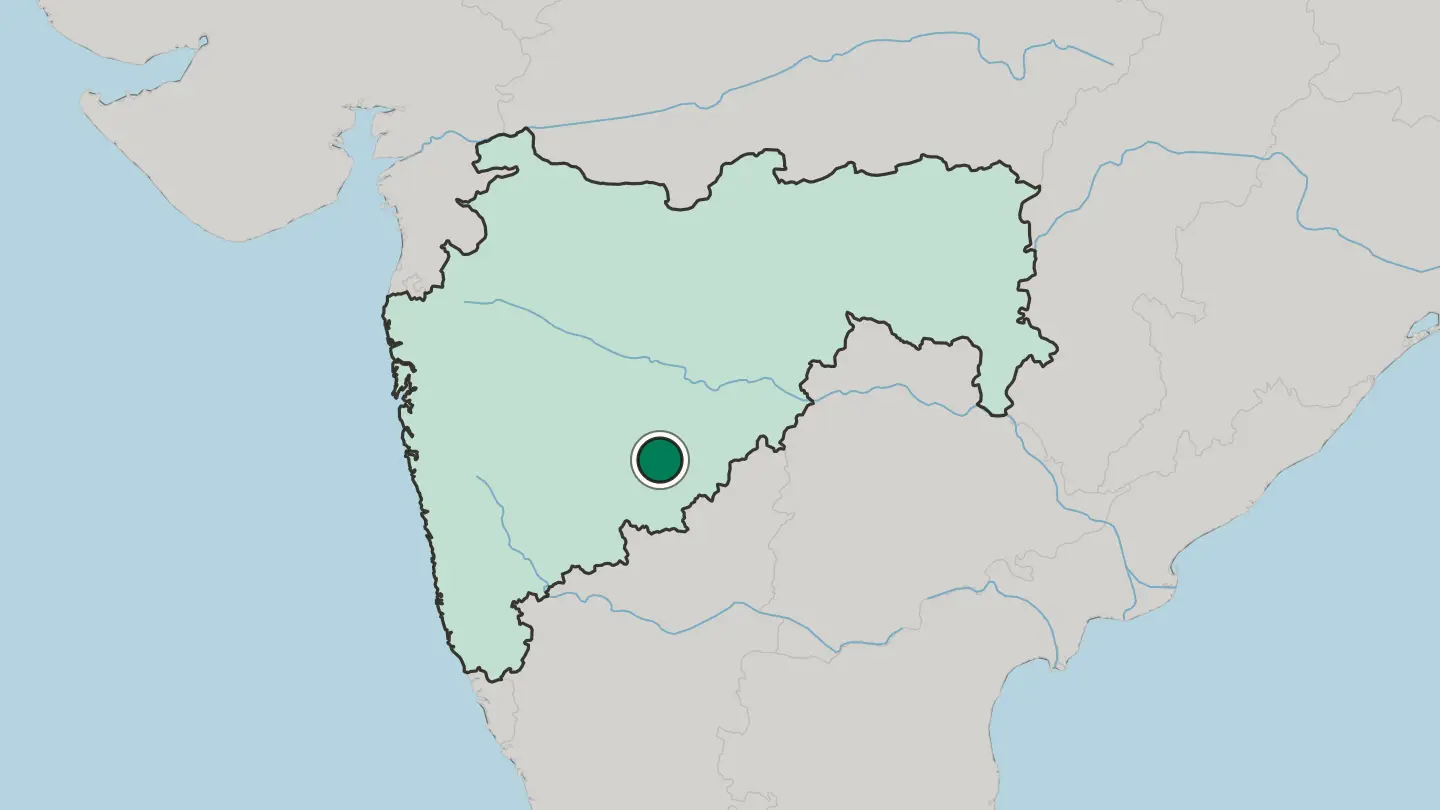 Map of Dharashiv in India