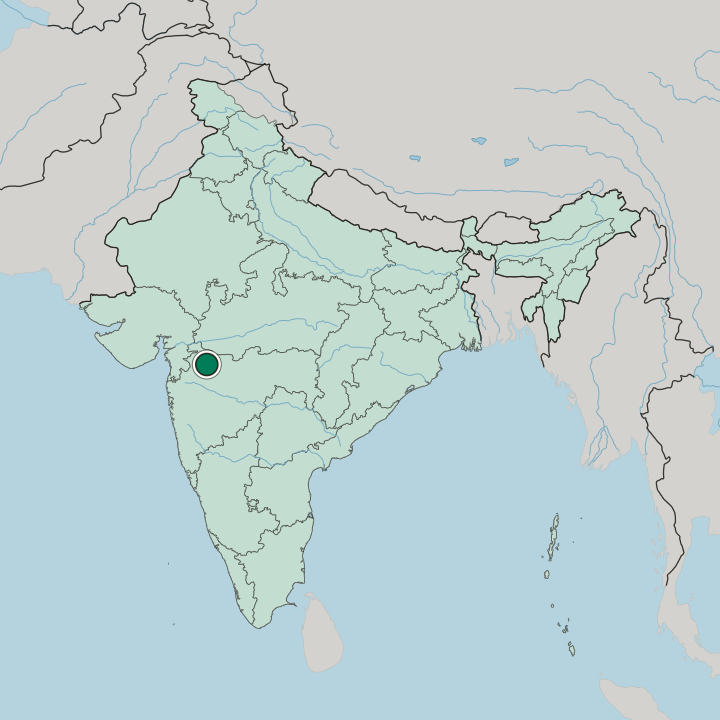 Map showing Dhule — In India