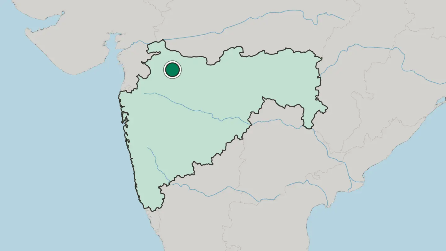 Map of Dhule in India
