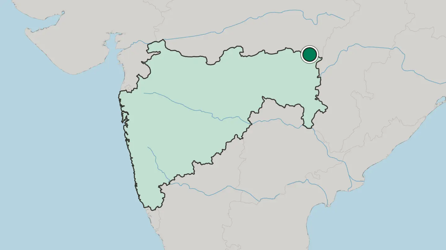Map of Gondiā in India