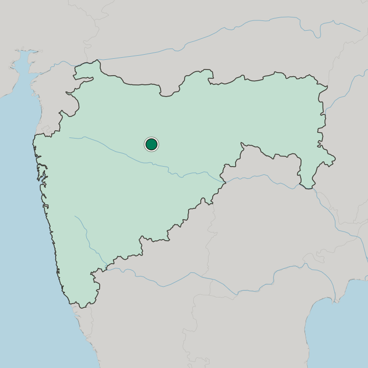 Map showing Jālna — In State of Mahārāshtra