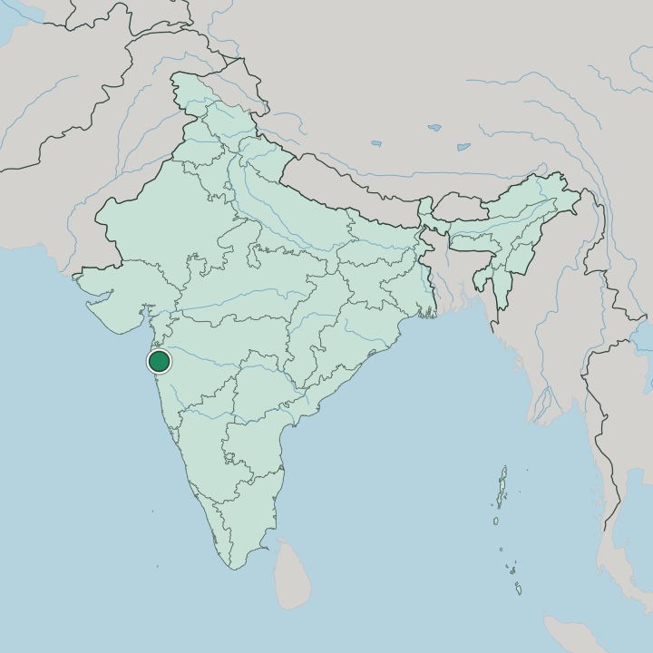 Map showing Kalyān — In India