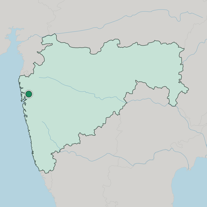 Map showing Kalyān — In State of Mahārāshtra