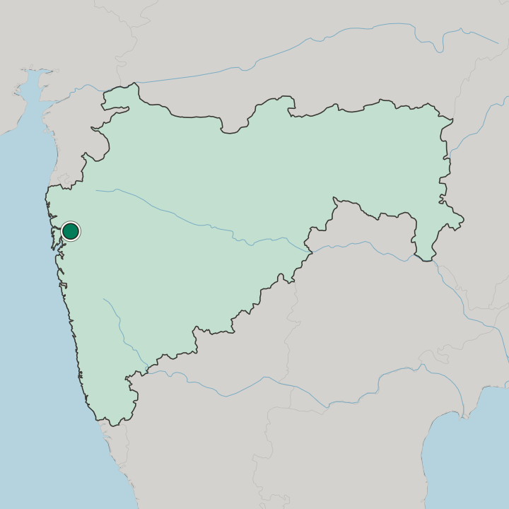 Map showing Kalyān — In State of Mahārāshtra